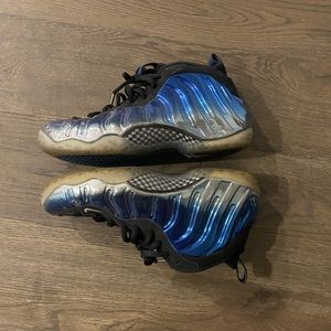 nike foam posits blue mirror